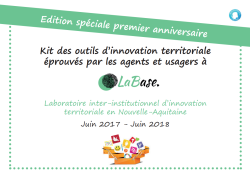 Kit outils d'innovation territoriale